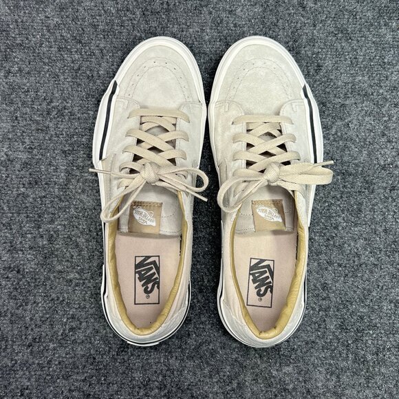 Vans Old Skool Shoes Mens Size 12 Tan Suede Leather Low Lace Retro Skate Sneaker - Picture 8 of 11